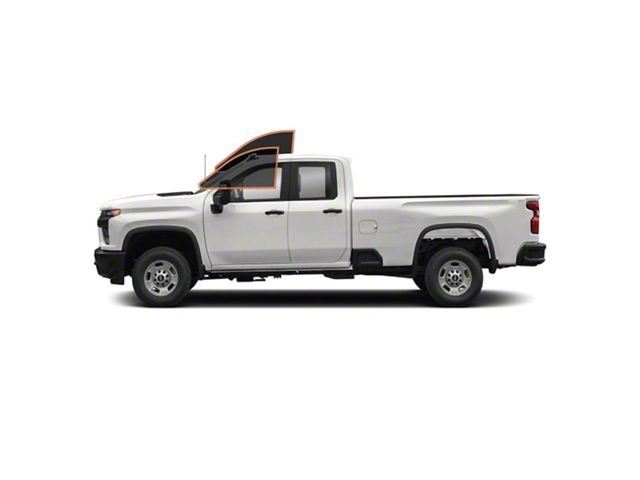 MotoShield Pro Front Driver/Passenger Window Tint; 15% (15-19 Silverado 2500 HD Double Cab)