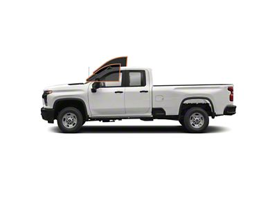 MotoShield Pro Front Driver/Passenger Window Tint; 25% (15-19 Silverado 2500 HD Double Cab)