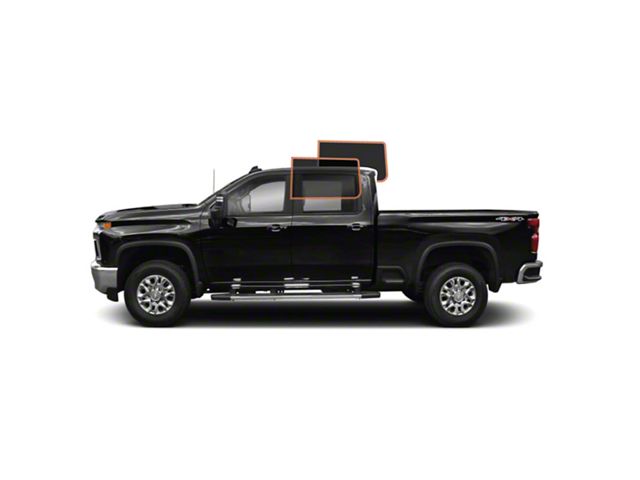 MotoShield Pro Rear Driver/Passenger Window Tint; 15% (15-19 Silverado 2500 HD Crew Cab)