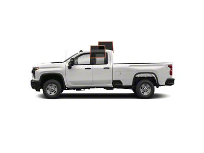 MotoShield Pro Rear Driver/Passenger Window Tint; 25% (15-19 Silverado 2500 HD Double Cab)