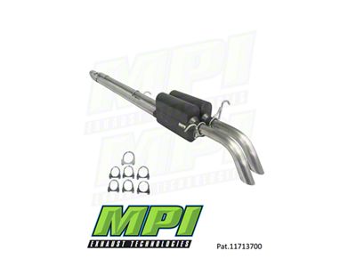 MPI Exhaust Technologies Bullnoze Series Clamp-On Dual Exhaust System; Turn Down (15-25 2.7L EcoBoost w/o Factory Dual Exhaust)