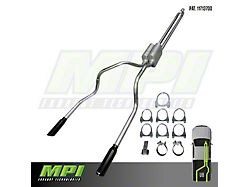 MPI Exhaust Technologies Performance Series Clamp-On Dual Exhaust System with Black Tips; Rear Exit (15-25 2.7L EcoBoost w/o Factory Dual Exhaust)