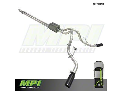 MPI Exhaust Technologies Performance Series Clamp-On Dual Exhaust System with Black Tips; Side Exit (15-25 2.7L EcoBoost w/o Factory Dual Exhaust)