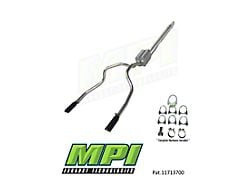 MPI Exhaust Technologies Stainless Steel Performance Series Clamp-On Dual Exhaust System with Black Tips; Rear Exit (99-06 4.8L Silverado 1500)