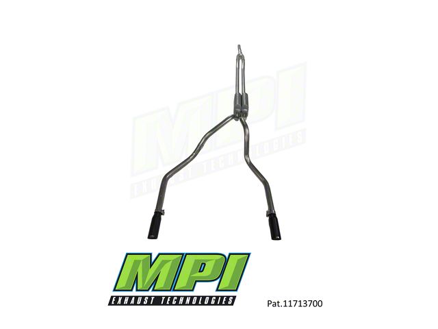 MPI Exhaust Technologies Performance Series Weld-On Dual Exhaust System with Black Tips; Rear Exit (17-22 6.2L F-350 Super Duty)