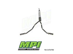 MPI Exhaust Technologies Turbo Series Clamp-On Dual Exhaust System with Polished Bright Chrome Tips; Side Exit (20-24 7.3L F-250 Super Duty)