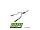 MPI Exhaust Technologies Turbo Series Clamp-On Dual Exhaust System with Polished Bright Chrome Tips; Rear Exit (20-24 6.6L Gas Sierra 2500 HD)