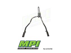 MPI Exhaust Technologies Turbo Series Clamp-On Dual Exhaust System with Polished Bright Chrome Tips; Rear Exit (07-14 6.0L Silverado 3500 HD)