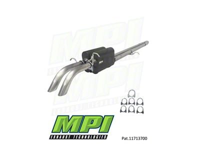 MPI Exhaust Technologies Bullnoze Series Clamp-On Dual Exhaust System; Turn Down (10-14 6.2L F-150)