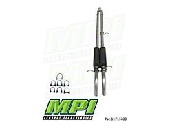 MPI Exhaust Technologies Bullnoze Series Clamp-On Dual Exhaust System; Turn Down (19-24 5.7L RAM 1500)