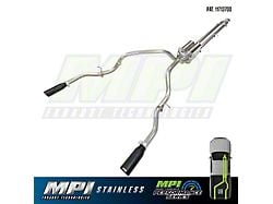 MPI Exhaust Technologies Stainless Steel Performance Series Clamp-On Dual Exhaust System with Black Tips; Rear Exit (19-24 5.7L RAM 1500)