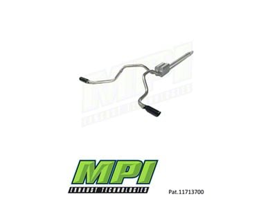 MPI Exhaust Technologies Stainless Steel Performance Series Clamp-On Dual Exhaust System with Black Tips; Side Exit (14-24 6.4L RAM 2500)