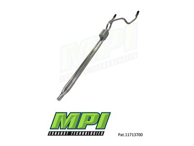 MPI Exhaust Technologies Stainless Steel Performance Series Clamp-On Dual Exhaust System with Black Tips; Rear Exit (14-24 6.2L Sierra 1500 w/o Factory Dual Exhaust)