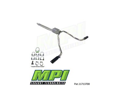 MPI Exhaust Technologies Performance Series Clamp-On Dual Exhaust System with Black Tips; Side Exit (20-24 6.6L Gas Sierra 2500 HD)