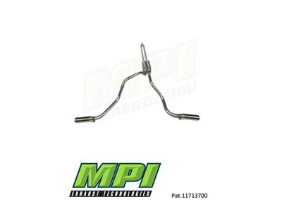 MPI Exhaust Technologies Turbo Series Clamp-On Dual Exhaust System with Polished Bright Chrome Tips; Side Exit (01-06 8.1L Sierra 2500 HD)