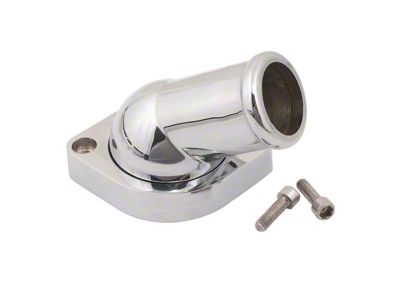 Mr. Gasket LS Water Neck Swivel; 30-Degree Angle; Chrome (99-15 V8 Sierra 1500)