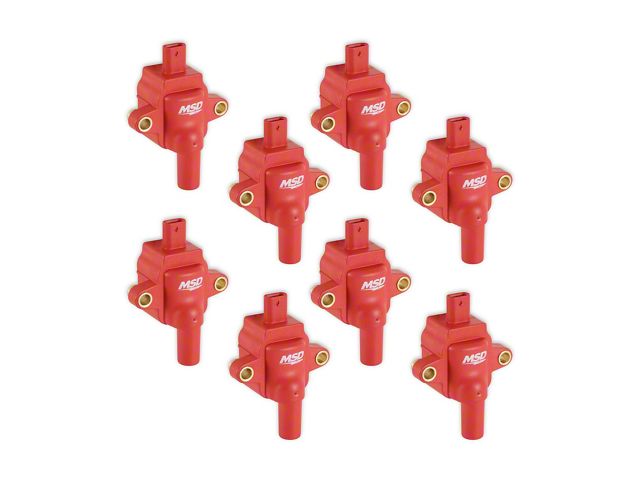 MSD Blaster Series Ignition Coils; Red (20-24 7.3L F-350 Super Duty)