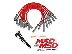 MSD Super Conductor Spark Plug Wire Set; Red (11-15 6.2L F-350 Super Duty)