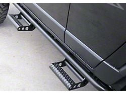 N-Fab Cab Length RKR Side Rails with Detachable Steps; Textured Black (19-25 Sierra 1500 Crew Cab)