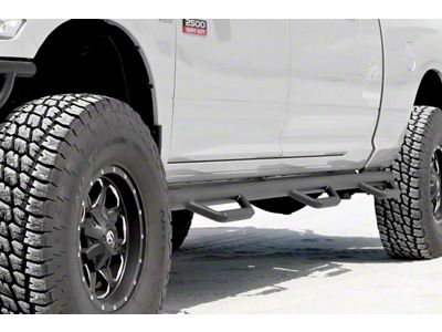 N-Fab Wheel 2 Wheel Bed Access Nerf Side Step Bars; Textured Black (15-22 Canyon Crew Cab w/ 5-Foot Short Box)