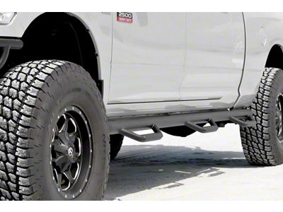 N-Fab Wheel 2 Wheel Bed Access Nerf Side Step Bars; Gloss Black (15-22 Colorado Crew Cab w/ 5-Foot Short Box)