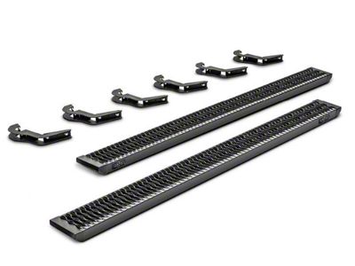 N-Fab Growler Fleet Sure Grip Running Boards; Textured Black (07-18 Sierra 1500 Extended/Double Cab)