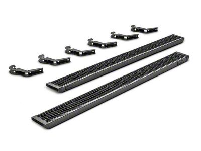 N-Fab Growler Fleet Sure Grip Running Boards; Textured Black (19-25 Sierra 1500 Crew Cab)