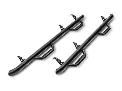 N-Fab Wheel 2 Wheel Nerf Side Step Bars; Textured Black (10-18 RAM 3500 Mega Cab)