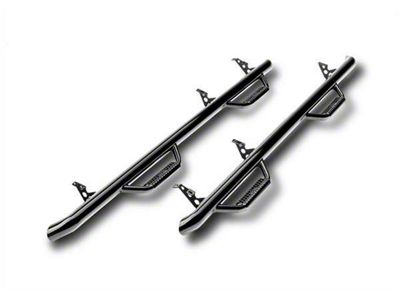 N-Fab Cab Length Nerf Side Step Bars; Textured Black (20-24 Sierra 2500 HD Double Cab)