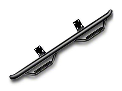 N-Fab Cab Length Nerf Side Step Bars; Textured Black (07-10 Sierra 2500 HD Extended Cab)