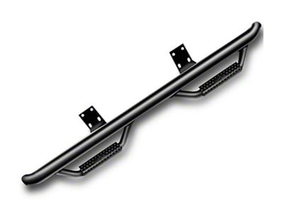 N-Fab Cab Length Nerf Side Step Bars; Textured Black (20-24 Sierra 2500 HD Crew Cab)