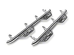 N-Fab Cab Length Podium Nerf Side Step Bars; Polished Stainless (07-14 Sierra 2500 HD Crew Cab)