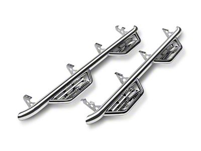 N-Fab Cab Length Podium Nerf Side Step Bars; Polished Stainless (15-16 Sierra 2500 HD Crew Cab)