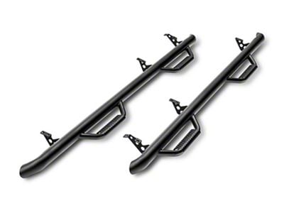 N-Fab Wheel 2 Wheel Bed Access Nerf Side Step Bars; Textured Black (15-18 Sierra 3500 HD Regular Cab w/ 8-Foot Long Box)