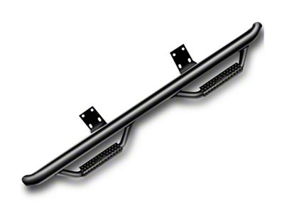 N-Fab Cab Length Nerf Side Step Bars; Textured Black (19-24 Silverado 1500 Regular Cab)