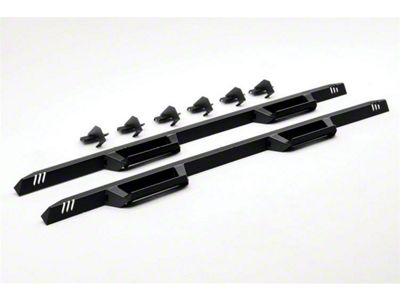 N-Fab EpYx Cab Length Nerf Side Step Bars; Textured Black (19-24 Silverado 1500 Double Cab)