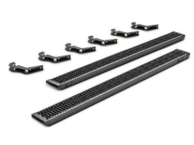 N-Fab Growler Fleet Sure Grip Running Boards; Textured Black (19-24 Silverado 1500 Double Cab)