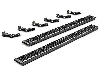 N-Fab Growler Fleet Sure Grip Running Boards; Textured Black (19-24 Silverado 1500 Regular Cab)