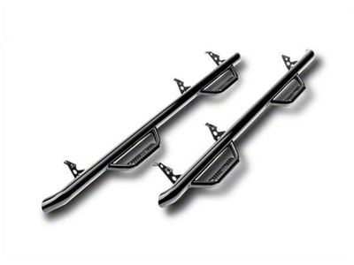 N-Fab Cab Length Nerf Side Step Bars; Gloss Black (20-24 Silverado 2500 HD Double Cab)