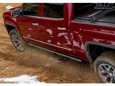 N-Fab Predator Pro Nerf Side Step Bars; Textured Black (20-24 Silverado 3500 HD Crew Cab)