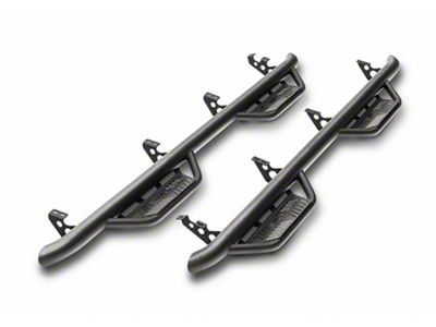 N-Fab Cab Length Podium Nerf Side Step Bars; Textured Black (15-16 Silverado 3500 HD Crew Cab)