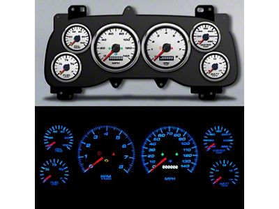 New Vintage USA Performance II Series Direct Fit Gauge Kit; White (99-02 RAM 2500)