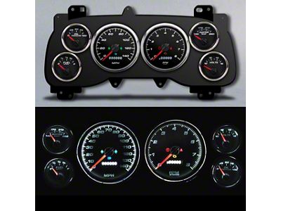 New Vintage USA Performance Series Direct Fit Gauge Kit; Black (99-02 RAM 2500)