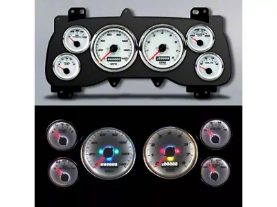 New Vintage USA Performance Series Direct Fit Gauge Kit; White (99-02 RAM 2500)