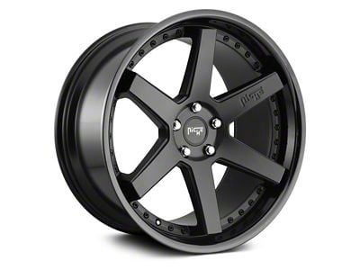 Niche Altair Gloss Black with Matte Black Lip 6-Lug Wheel; 22x10; 25mm Offset (07-14 Yukon)