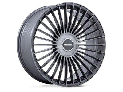 Niche Serene Gloss Titanium Brushed 6-Lug Wheel; 22x10; 30mm Offset (07-14 Yukon)