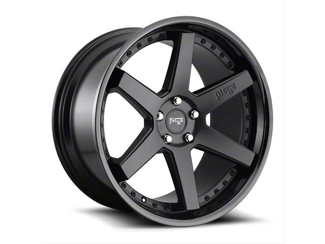 Niche Altair Gloss Black with Matte Black Lip 6-Lug Wheel; 22x10; 30mm Offset (09-14 F-150)