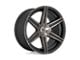 Niche Carina Matte Machined Double Dark Tint 5-Lug Wheel; 24x10; 25mm Offset (09-18 RAM 1500)