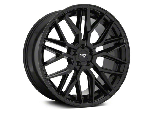 Niche Gamma Gloss Black 6-Lug Wheel; 22x9.5; 25mm Offset (14-18 Sierra 1500)