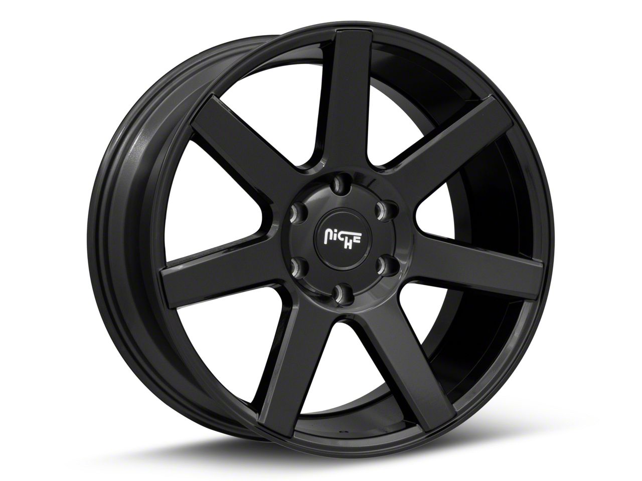 Niche Yukon Future Gloss Black 6-lug Wheel; 24x10; 30mm Offset 